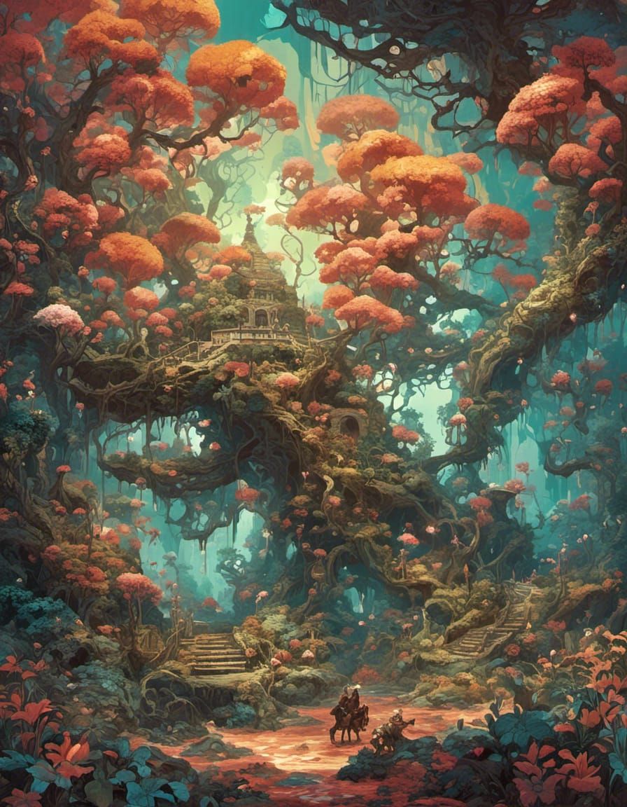 Dieselpunk Mecha Demon in Urban Jungle