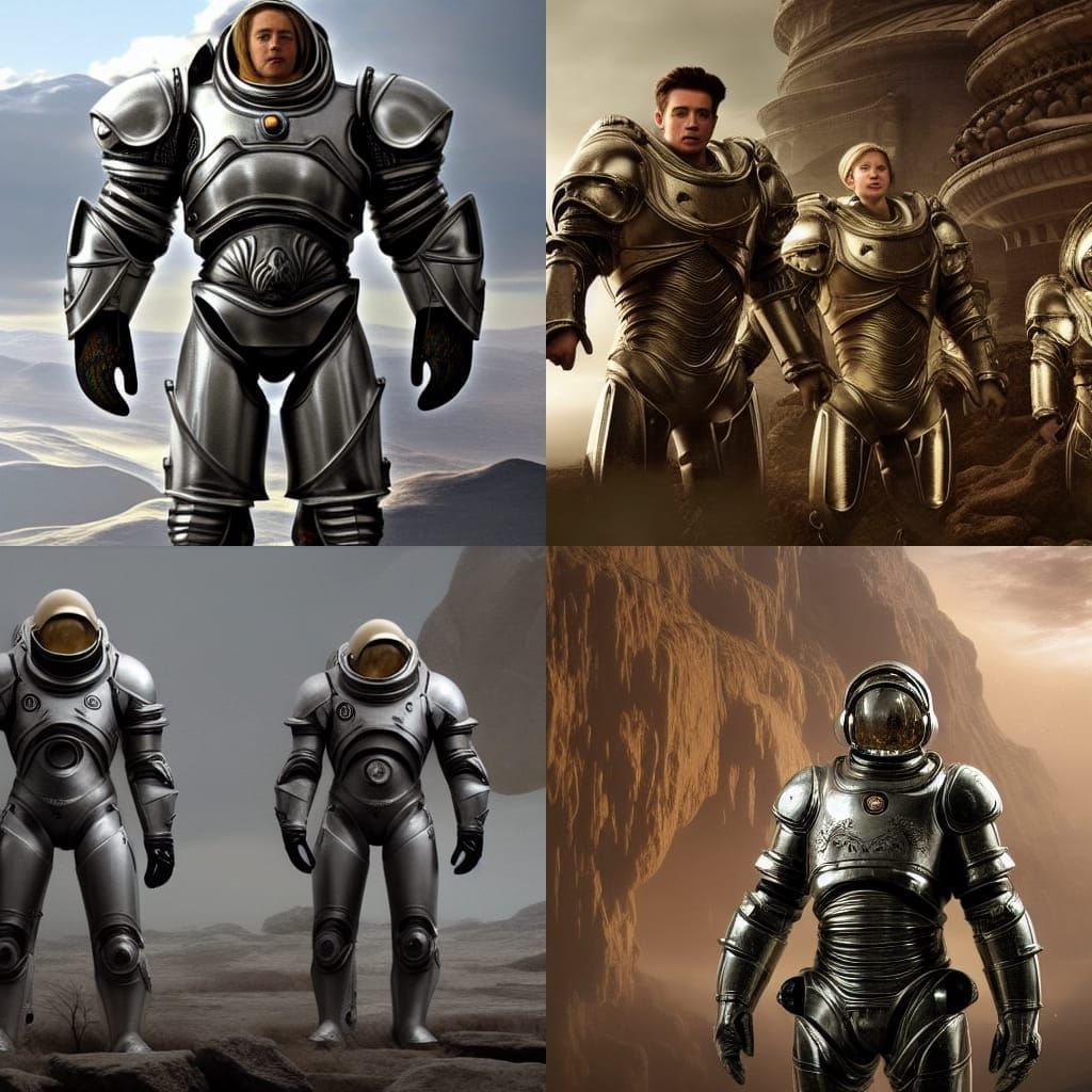 Aslan Space Crew in Powered Armor: Epic Digital Art