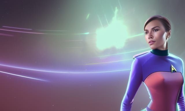 Star Trek Xanadu Portrait in Art Nouveau Style