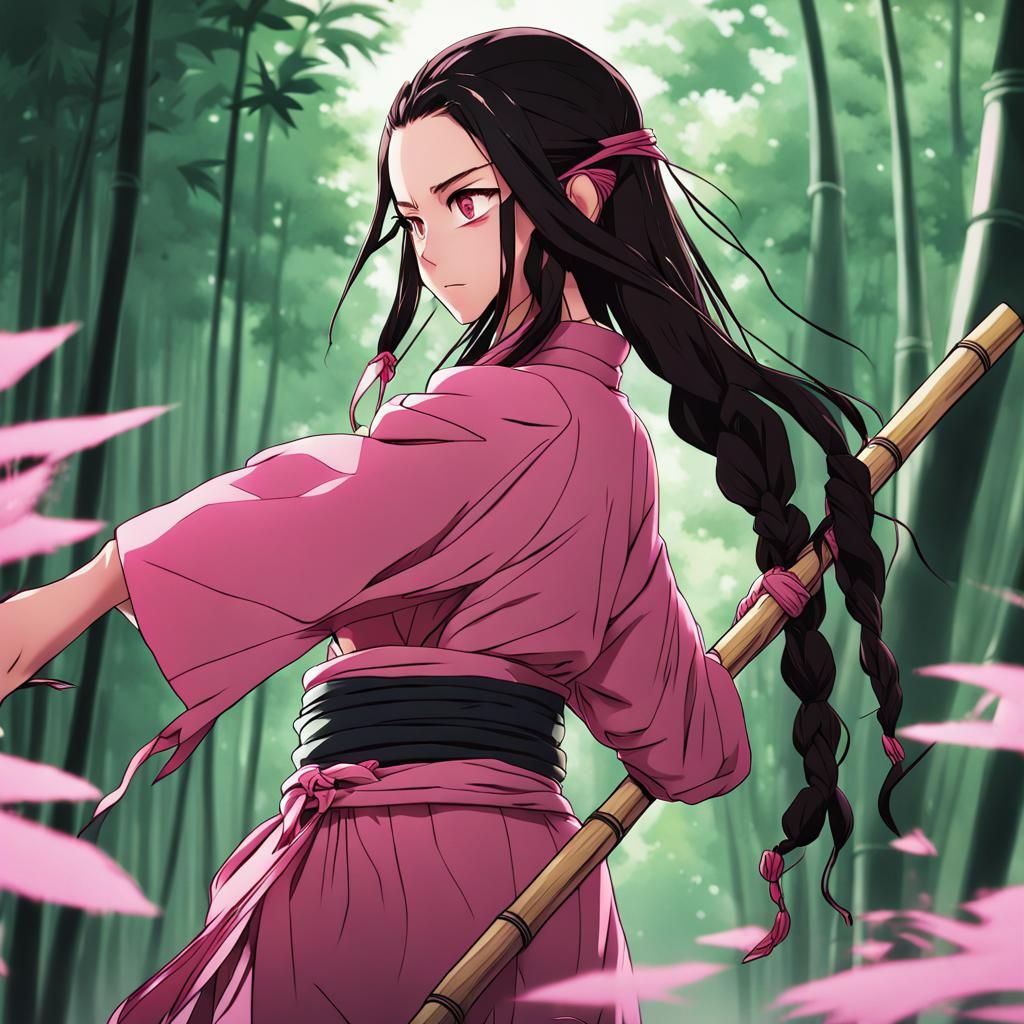 Nezuko in Anime Key Visual Style