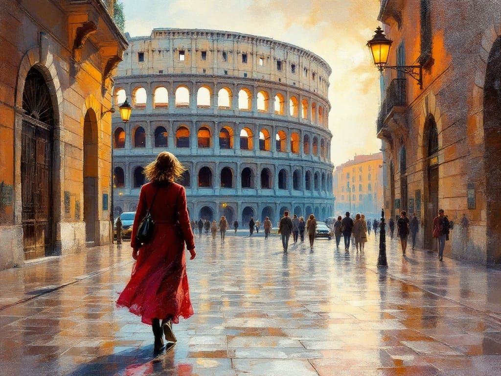 Ethereal Encounter in Ancient Rome