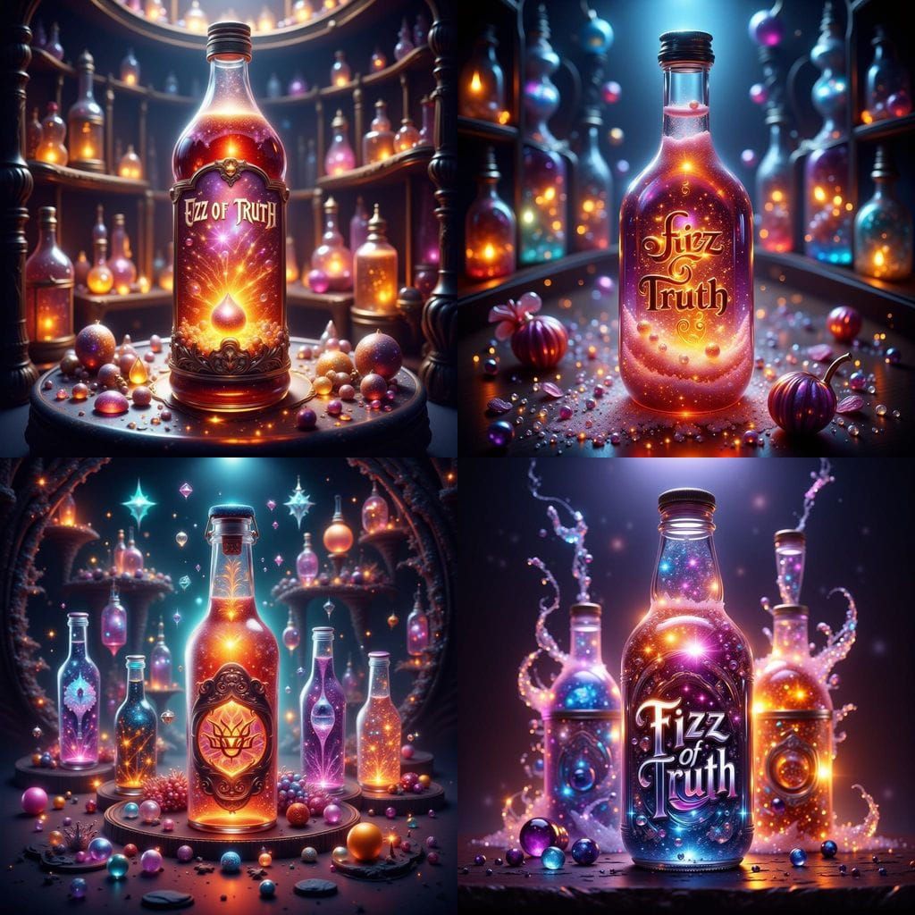 Magical Soda Bottle of Truth in Candy Art Style