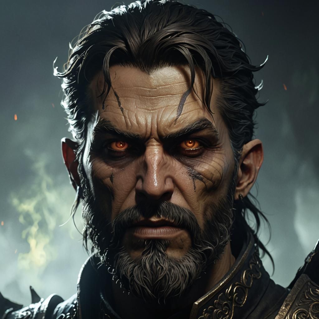 Epic Undead Warlock in Dark Fantasy Style