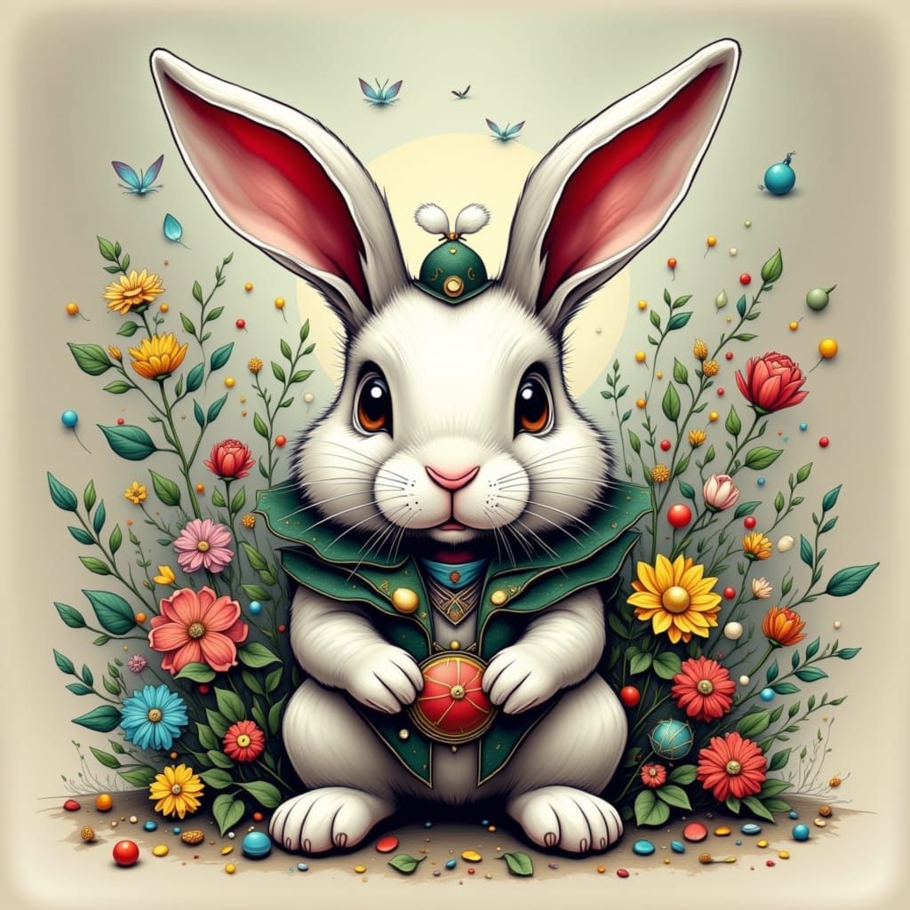 Bad Bunny Character Art