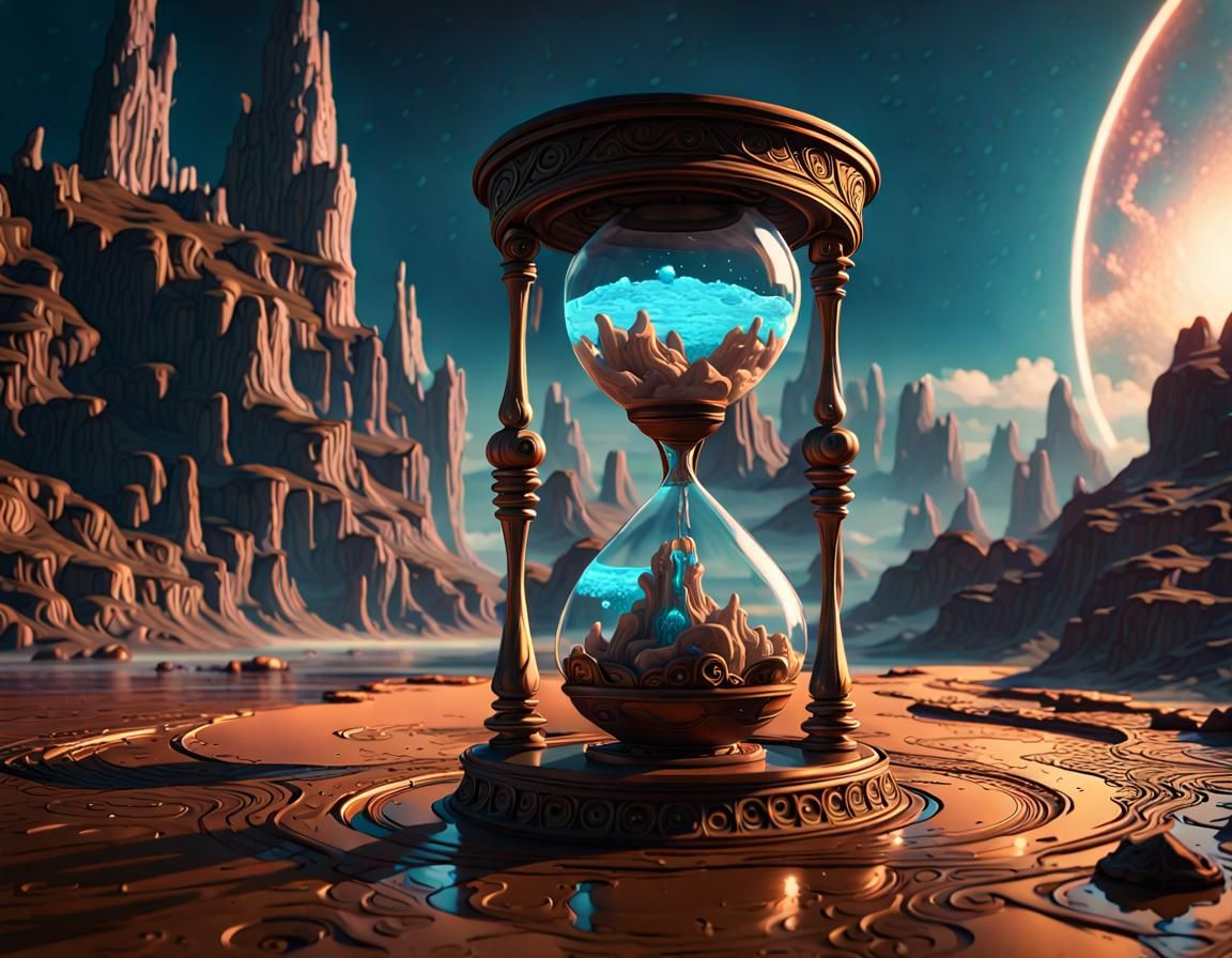 Hourglass in 4D Observed by Higher Beings