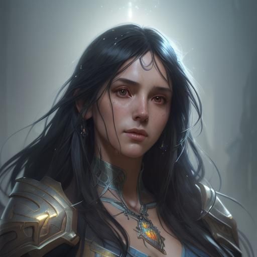 Wizard Merlin Portrait in Artgerm Style