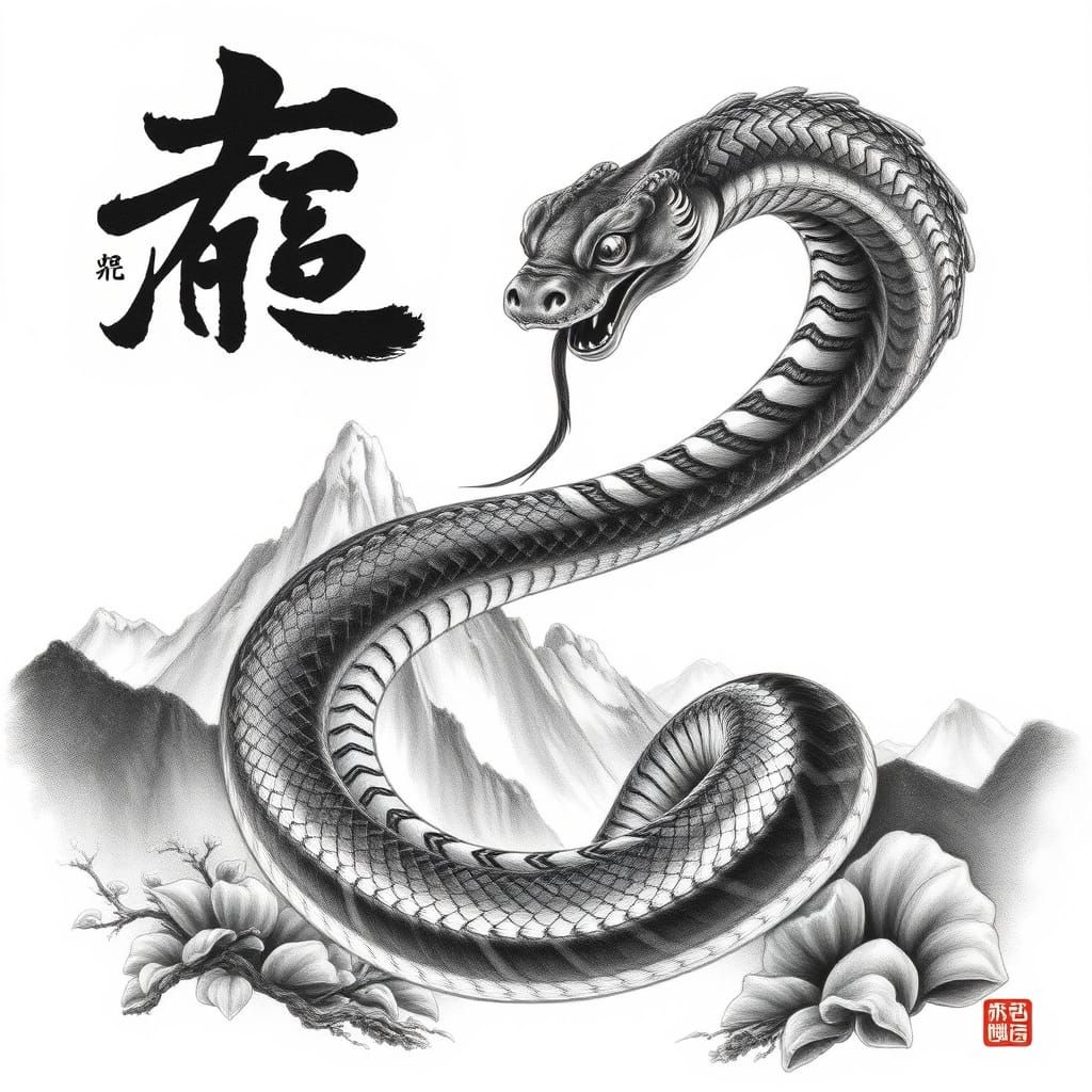 Symbolic Snake in Chinese Landscape