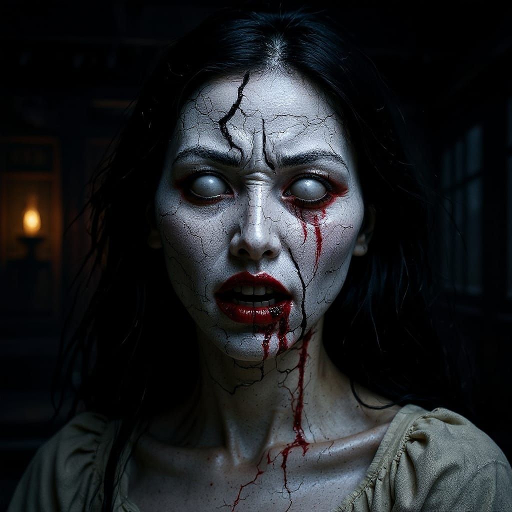 Japanese Witch in Haunted Temple