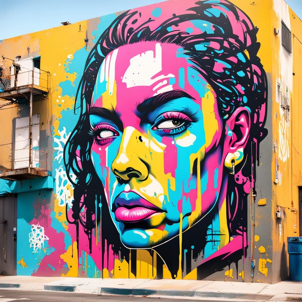 Colorful Graffiti Art in Spray Paint Style