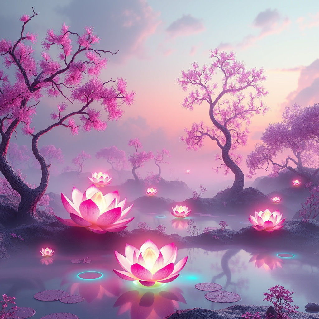 Iridescent Mystical Realm in a Dreamscape Style