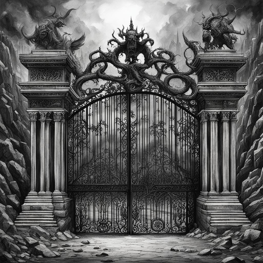 Gates of Hell: AI Generated Image