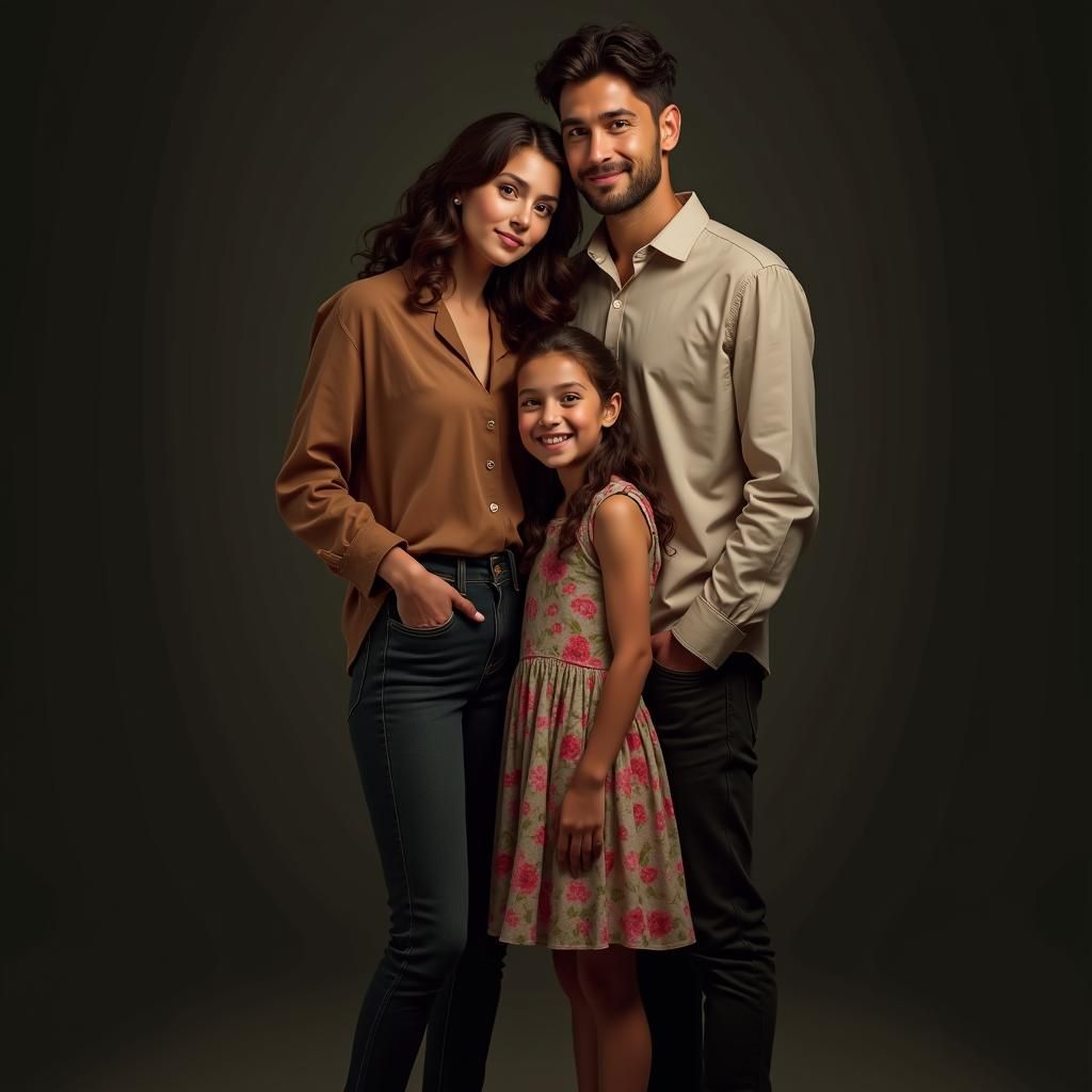 Family Portrait in a Mystical Setting, Fantasy Art