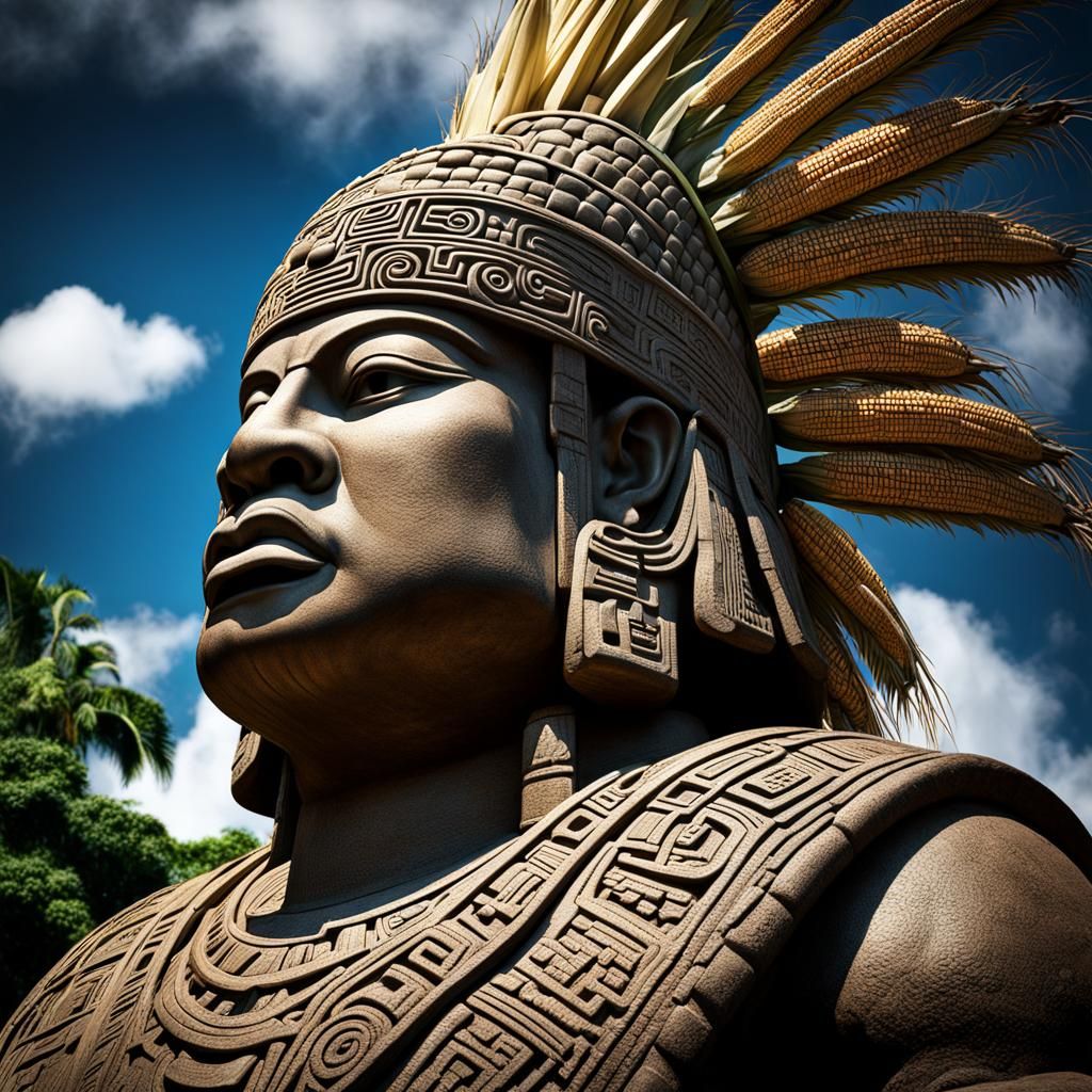 The Olmec Corn God was a central deity in the Olmec civilization, thriving from around 1400 BCE to 400 BCE i