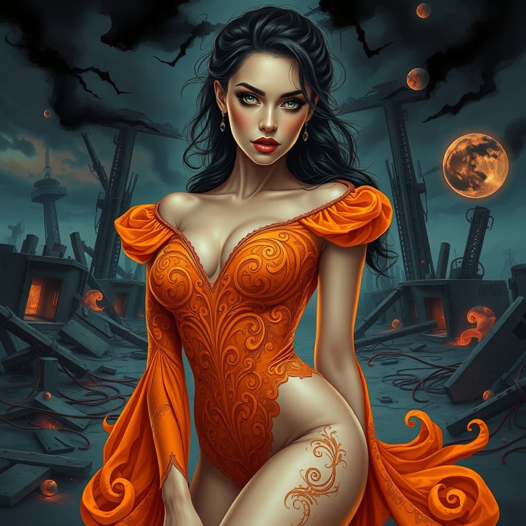 Gothic Goddess in Ruins