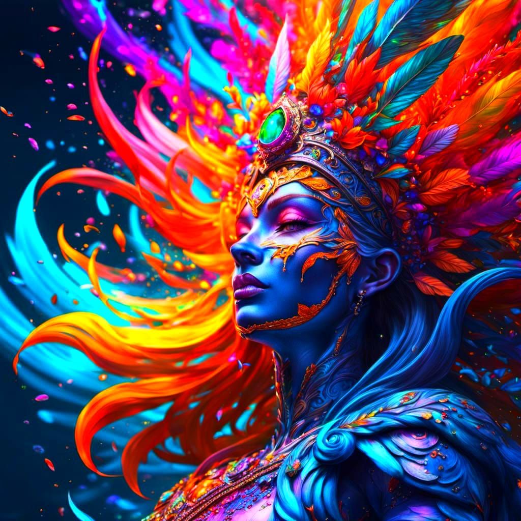 Vibrant Goddess of Radiant Beauty