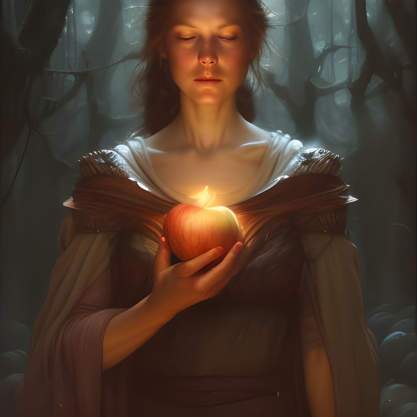 Idun with Apples of Immortality: Fantasy Concept Art