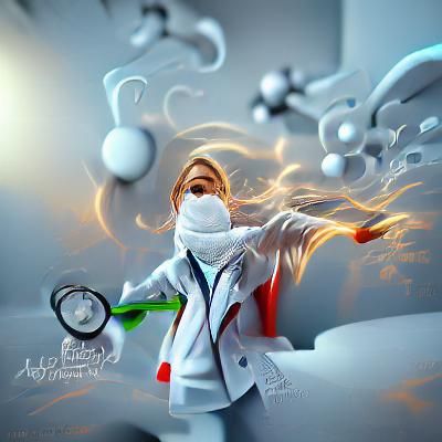 Simple AI Image of a Scientist