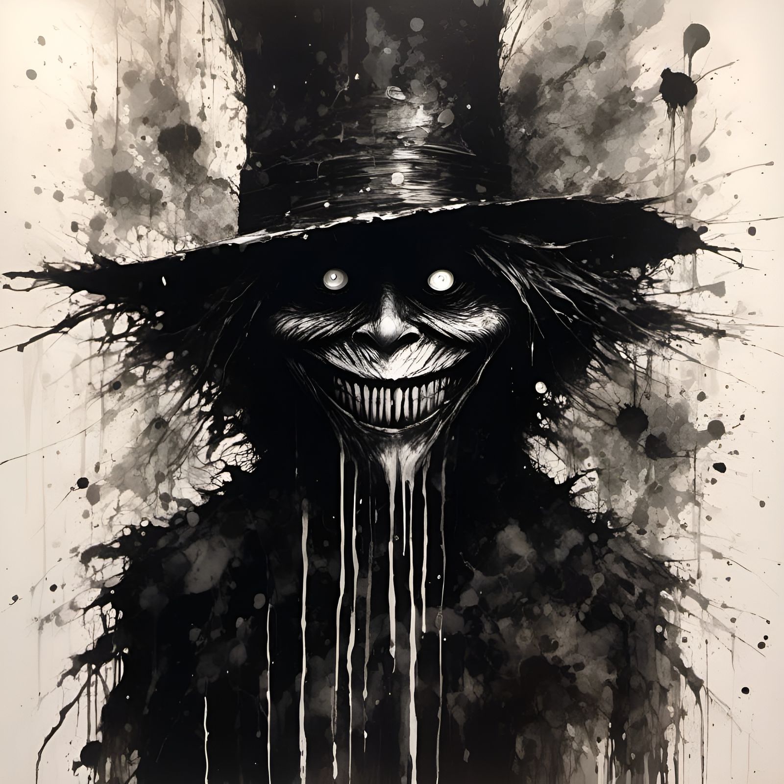The Babadook: Macabre Speed Paint in Black and White