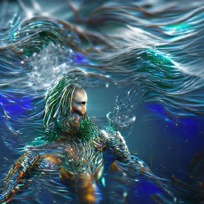 Aquaman Water Wraith 8K 3D Rendering