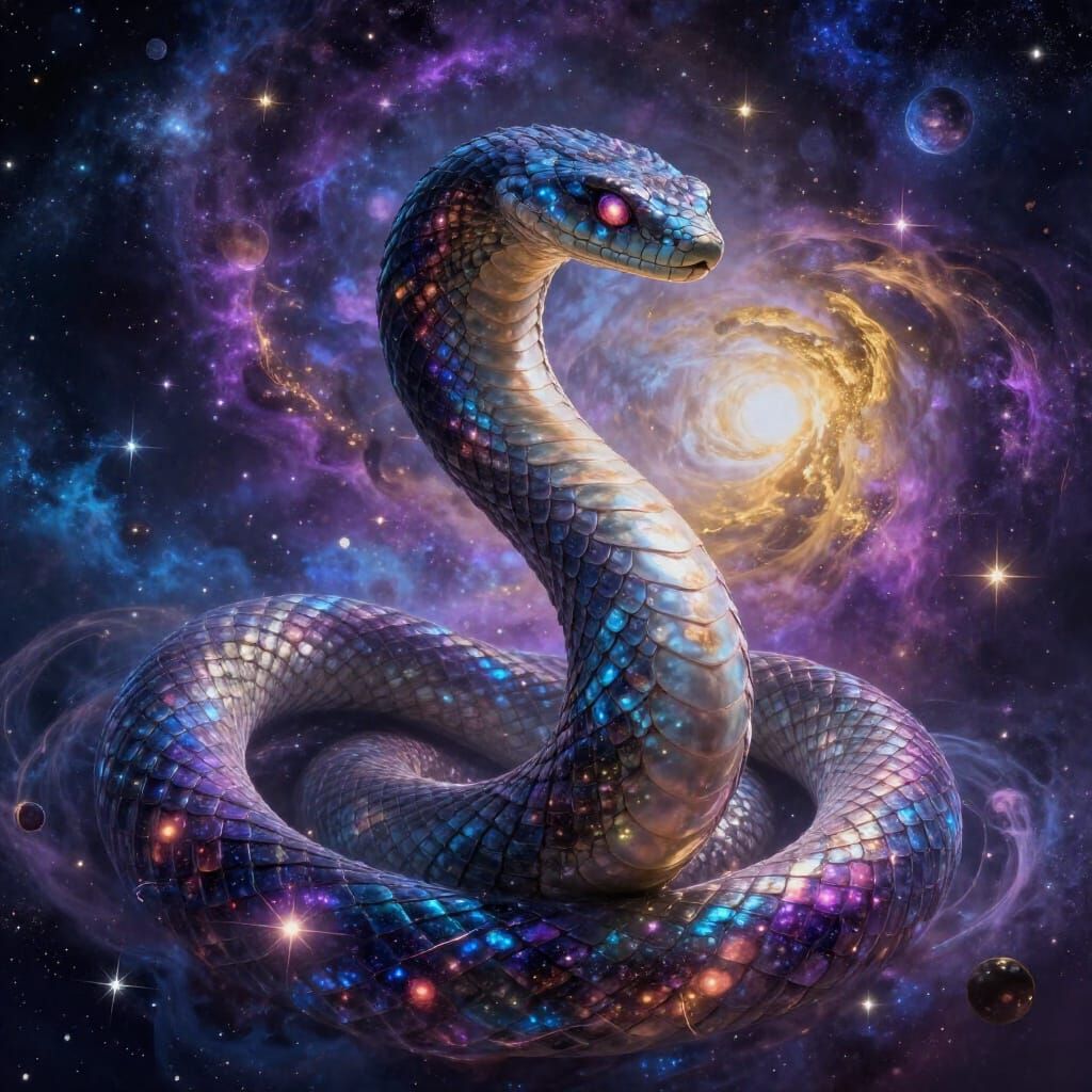 Cosmic Serpent of the Universe in Astral Plane