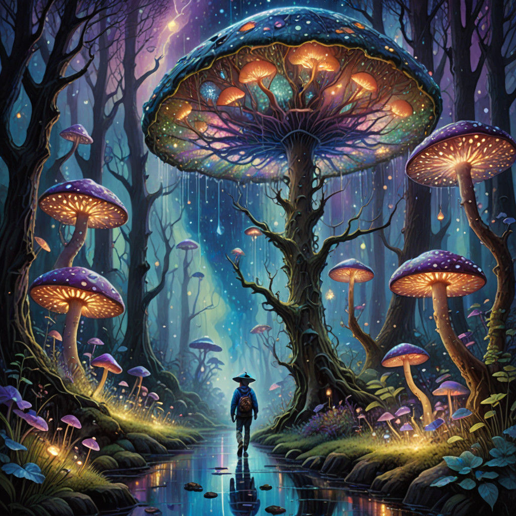 Dreamy Cosmic Odyssey in Ethereal Fantasy Style