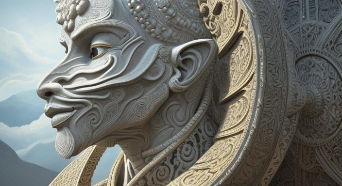 Buddhist Monk in M.C. Escher Cloud City