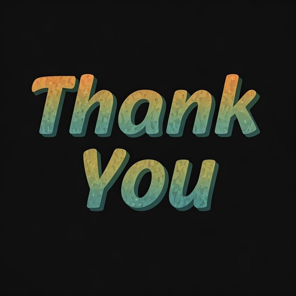 Thank You Message on Funky Background