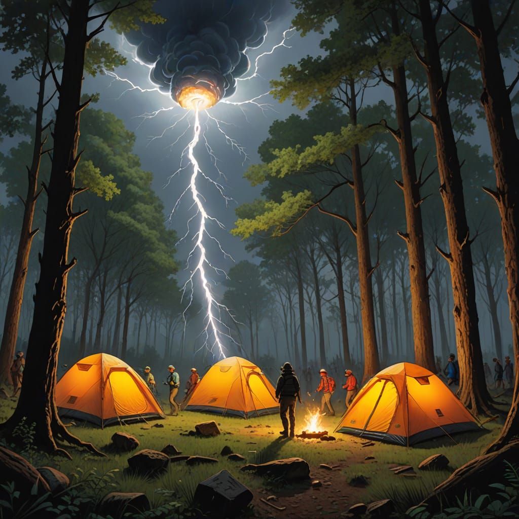 Ball Lightning Descends on Frightened Campers