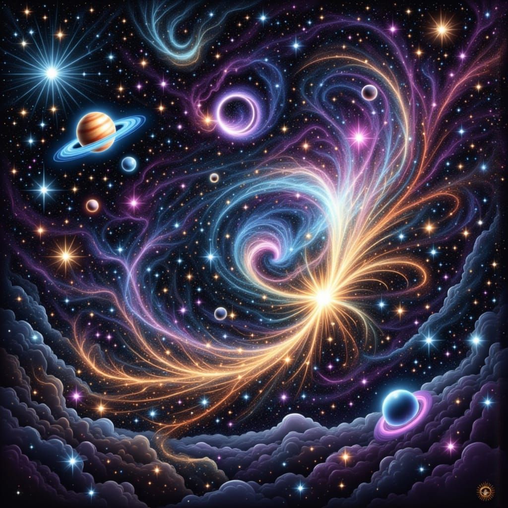 Cosmic Journey Through A Starry Expanse