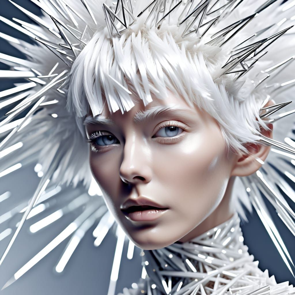 Avant-Garde Hair Art in High Fashion Editorial Style