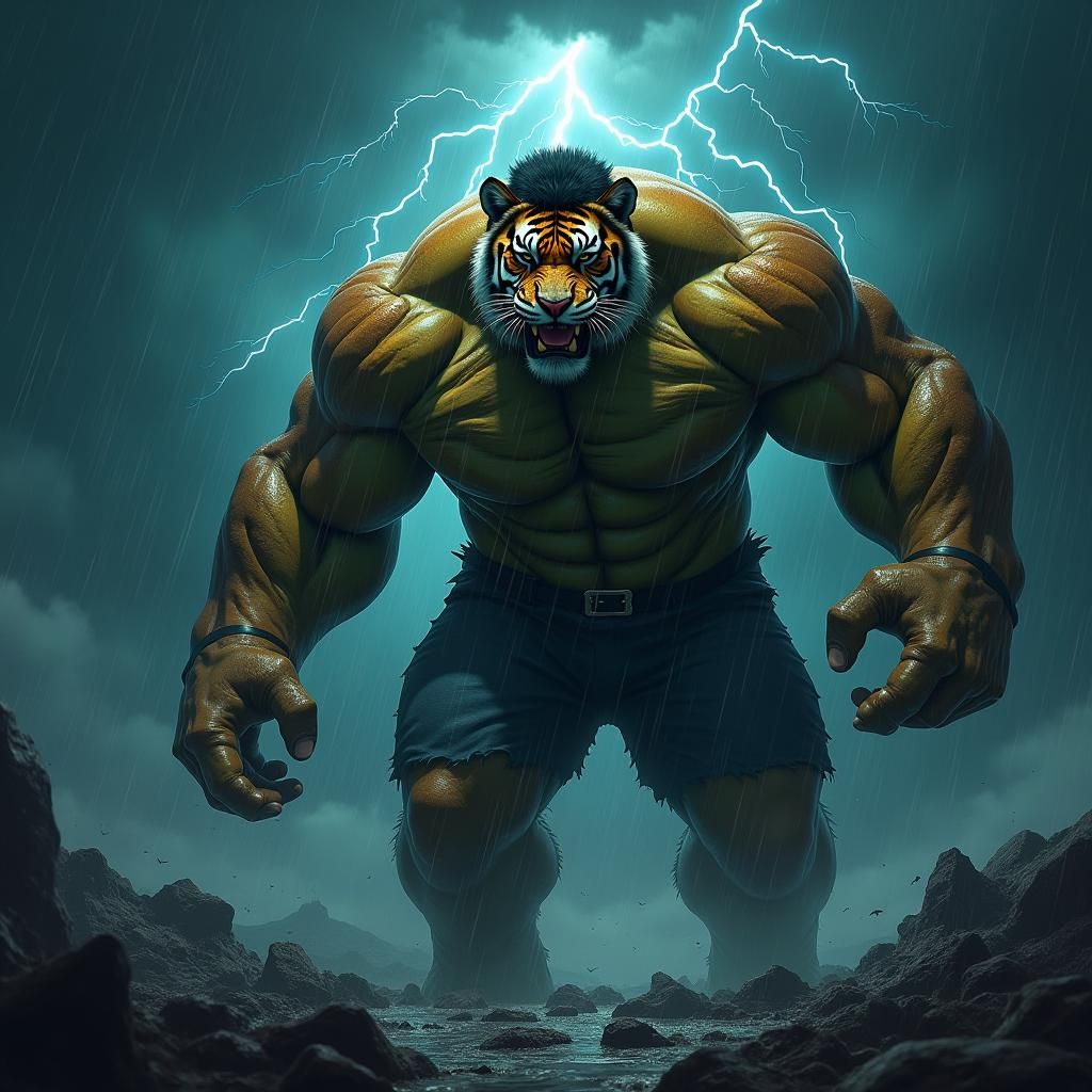 Hulk and Tiger Fusion in Electric Storm