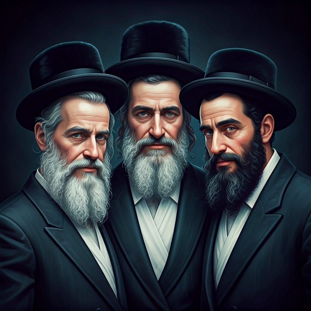 Jewish Men Dancing: Detailed 3D Anime Art