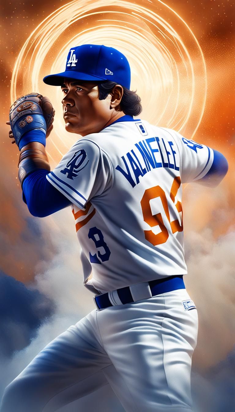 Fernando Valenzuela Portrait in Digital Painting Style