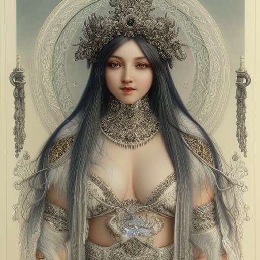 Ice Goddess Portrait in Hyper-Realistic Digital Art