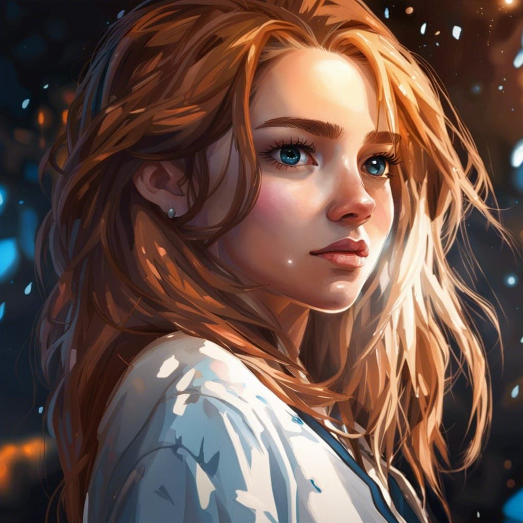 Hyperrealistic Portrait of Teen with Contrasting Eyes