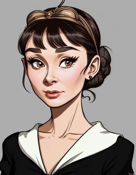 Audrey Hepburn as Cartoon Character