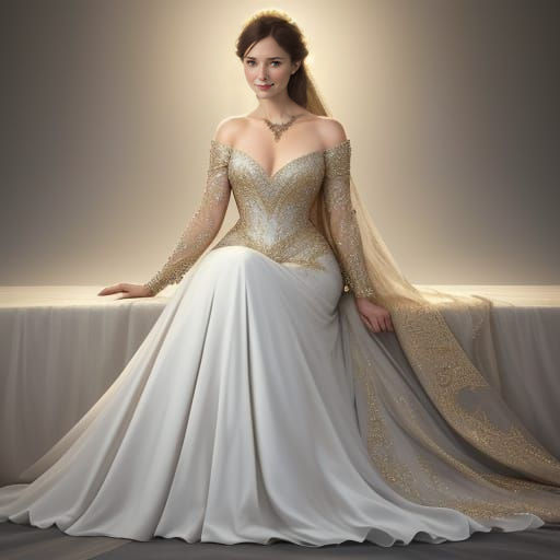 Warm and Elegant Lady Captured in Hyperrealistic Portrait