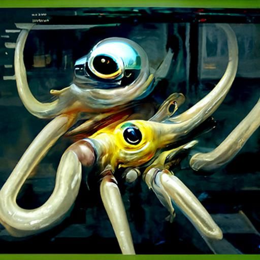 Squid Game Oil Painting in James Gurney Style