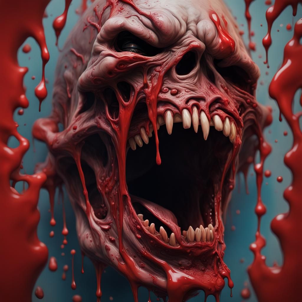blood screaming nightmare face