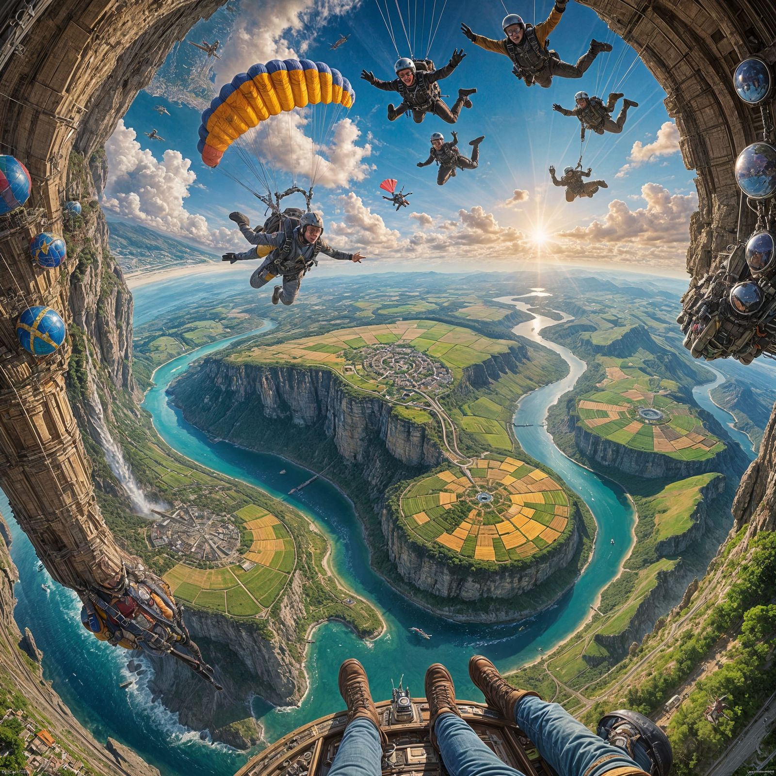 Thrilling Skydiver's View of Earth from Great Heights