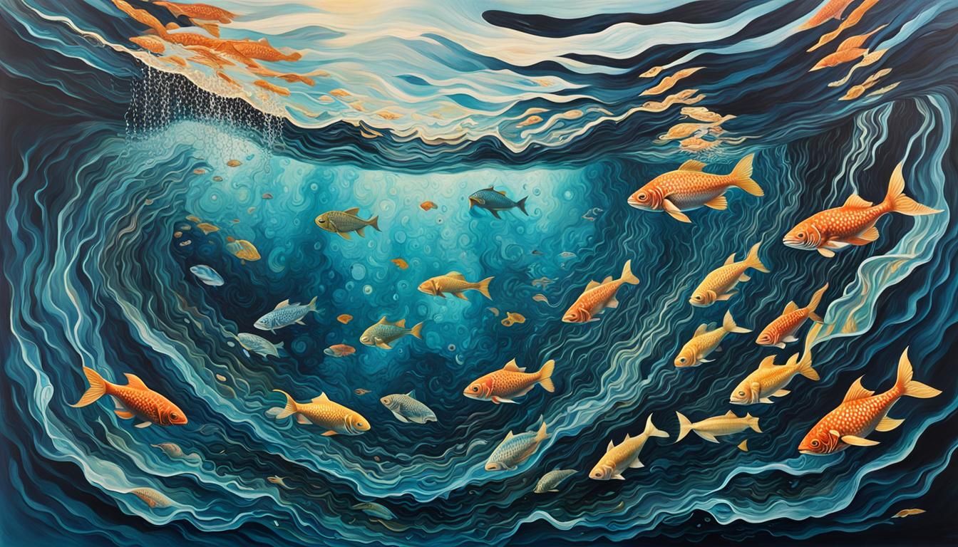 Hyperrealistic Abstract Art in Complementary Colors