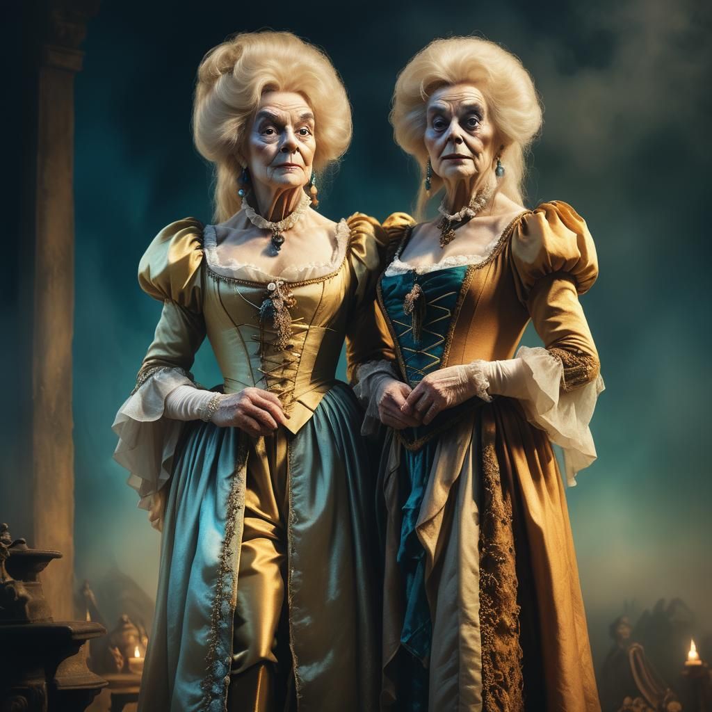 Surreal Portrait of Elderly Performer in Fantasy Costume