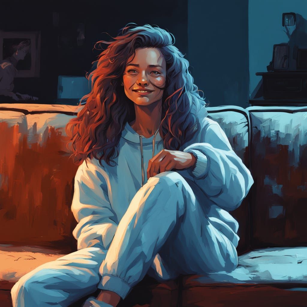 Hyperrealistic Portrait of a Woman with a Kitty and Mysterio...