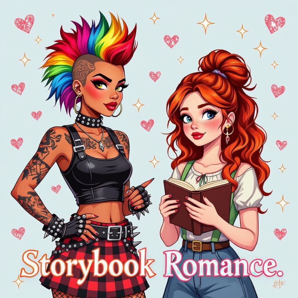 Punk Rebel and Bookworm Share Storybook Romance