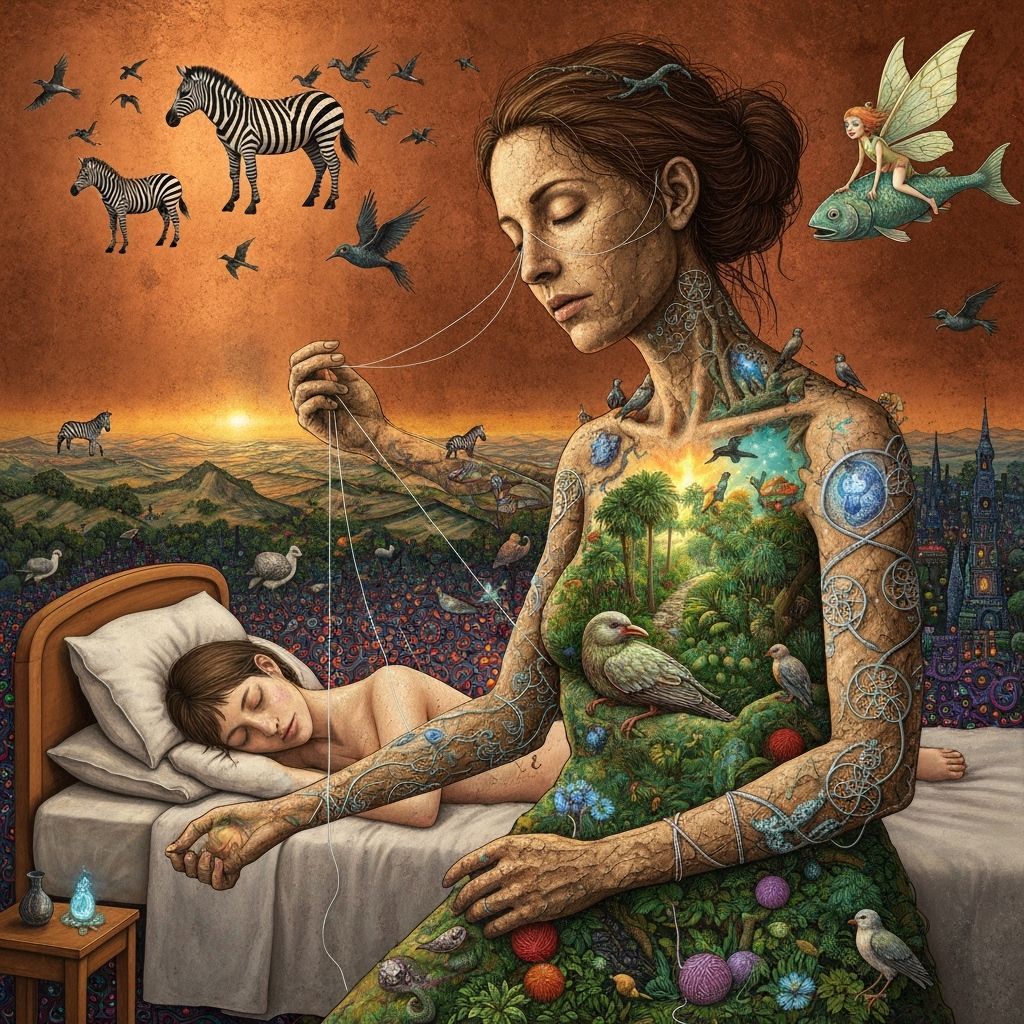 Mystical Shaman With Inner Oasis Amidst Music Labyrinth