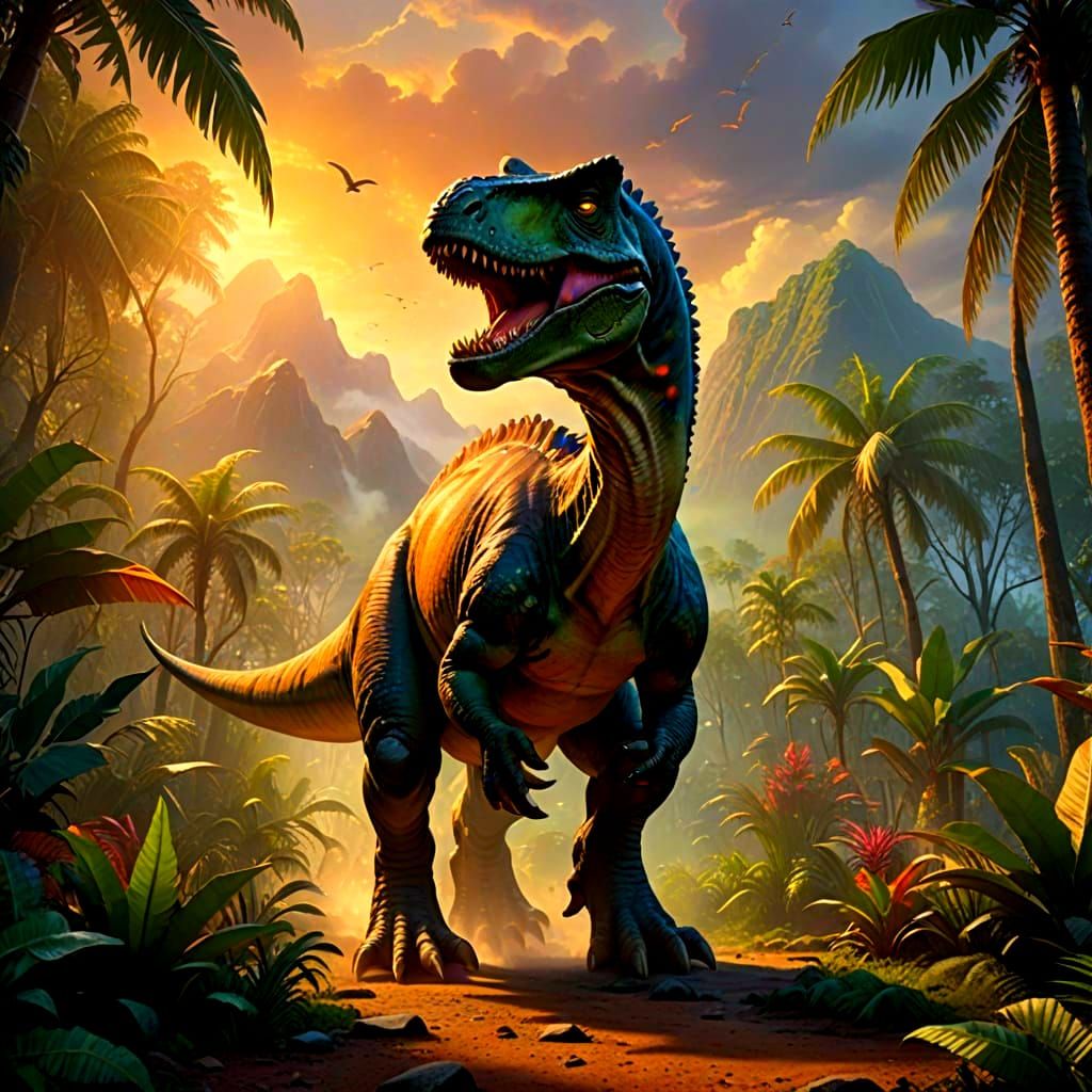 Jurassic Park in Ethereal, Hyperdetailed Style