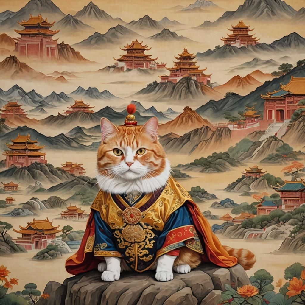 Pawsitively Imperial: His Meowjesty, the Emperor Cat