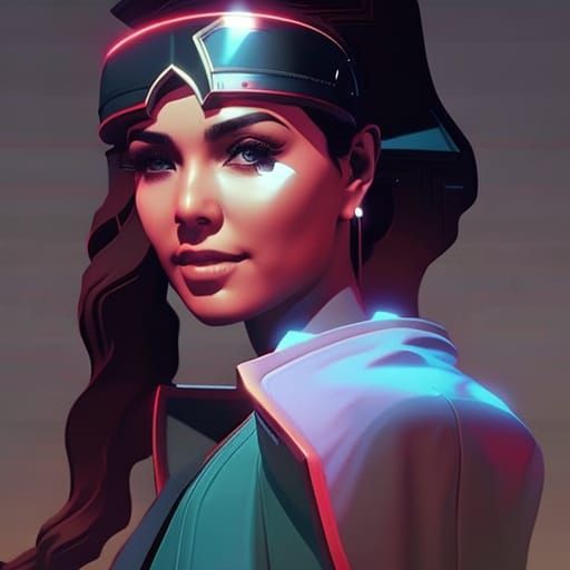 Jasmine in Vaporwave Liminal Space: Low-Poly 3D Render