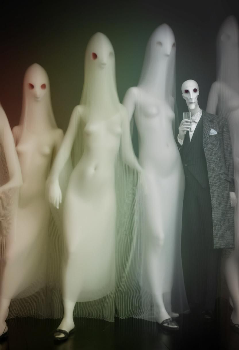 Surreal Alien Restaurant Celebration: Masterpiece Photograph...