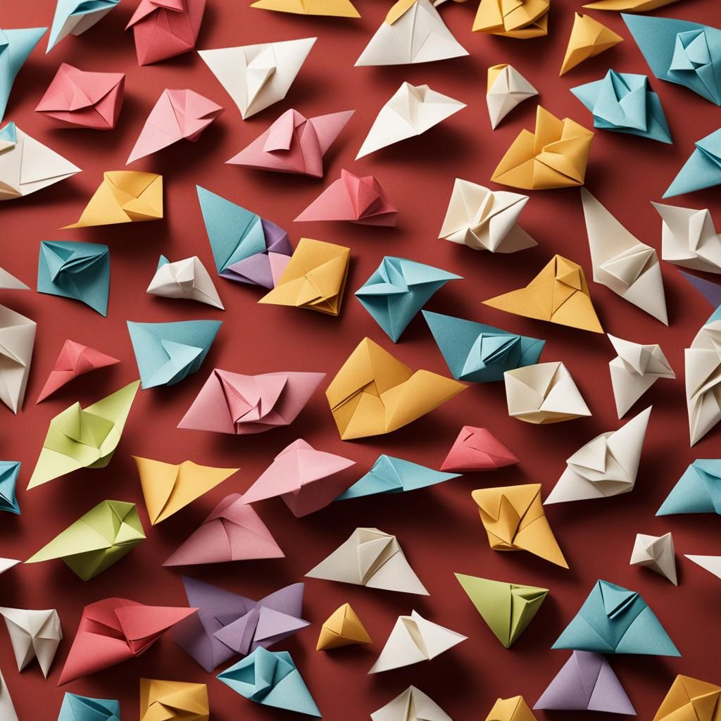 Detailed Origami Papercraft Sculpture in Soft Focus